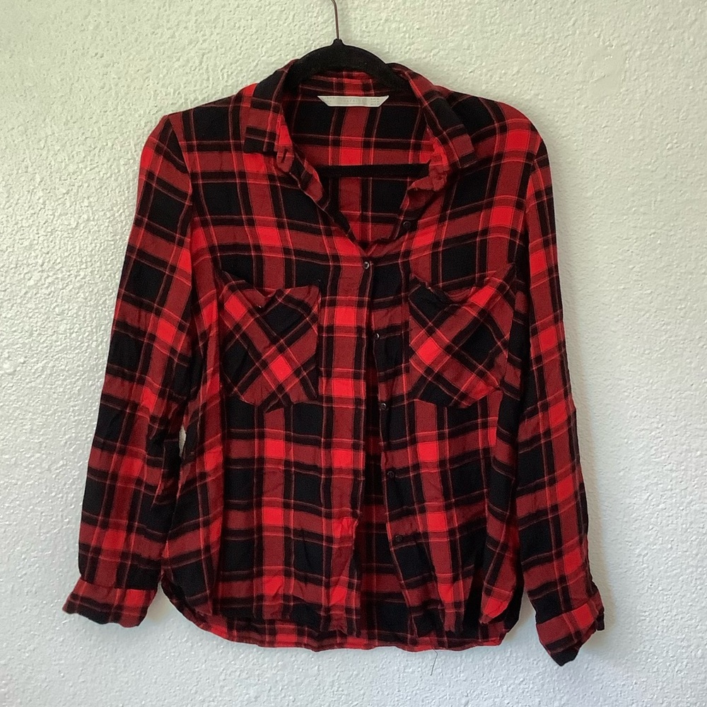Zara Plaid Top